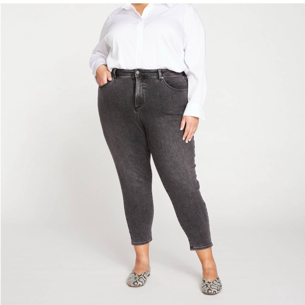 Universal Standard Joni High Rise Curve Slim Leg Gray Jeans size 20 L length